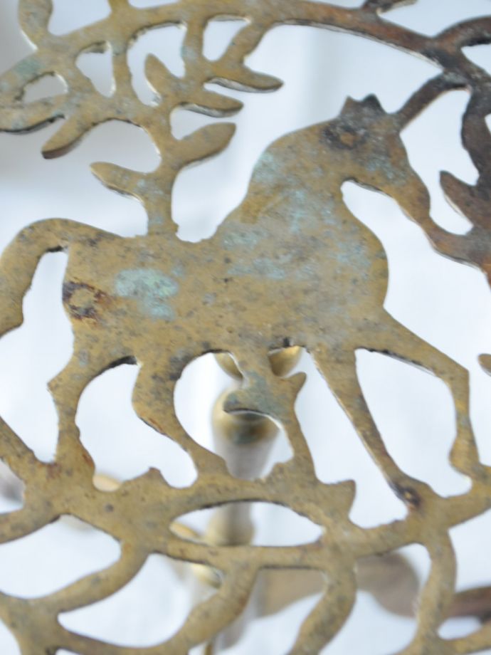 アンティーク真鍮製のケトルスタンド