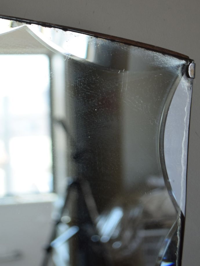 アンティークのカッティングミラー、イギリスで見つけた壁掛け鏡(m