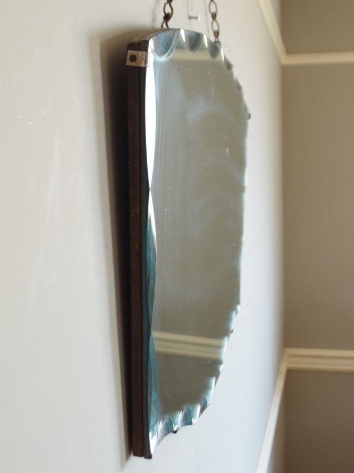 アンティークのカッティングミラー、イギリスで見つけた壁掛け鏡(m