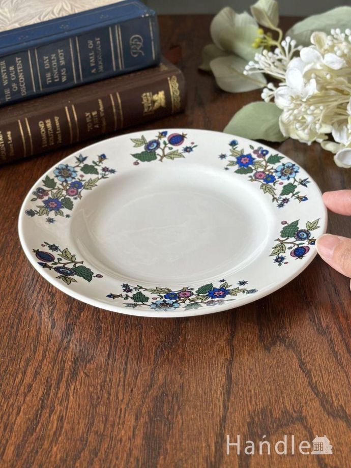 イギリスのアンティークプレート、ミッドウィンターのAlpine blue