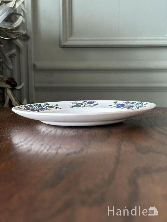 イギリスのアンティークプレート、ミッドウィンターのAlpine blue