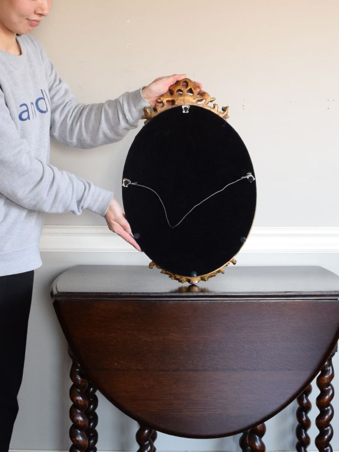 アンティークミラーの裏側