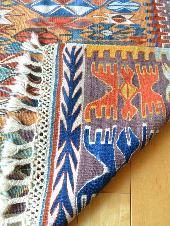 ビンテージ織物の裏面