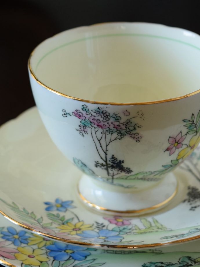 フォーリーチャイナのカップ&ソーサー(トリオ)