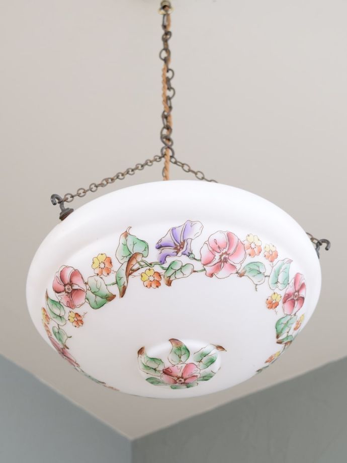 修復後のアンティーク照明器具