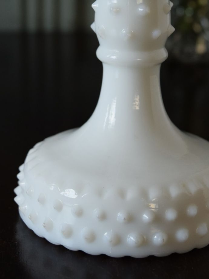 アンティークガラスのキャンドルスタンド