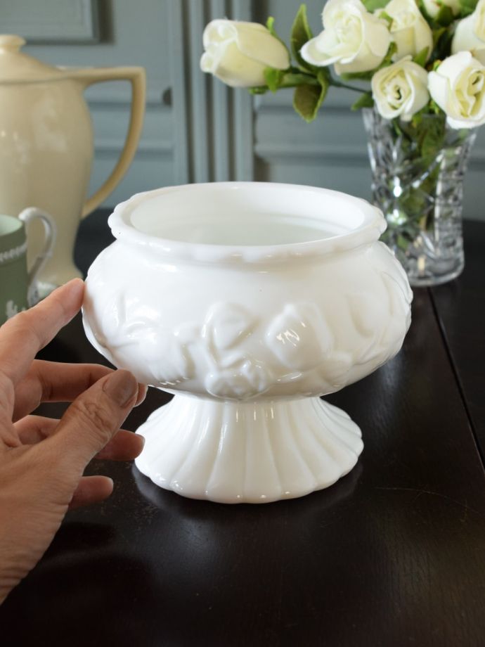 アンティークガラスの花器の大きさ