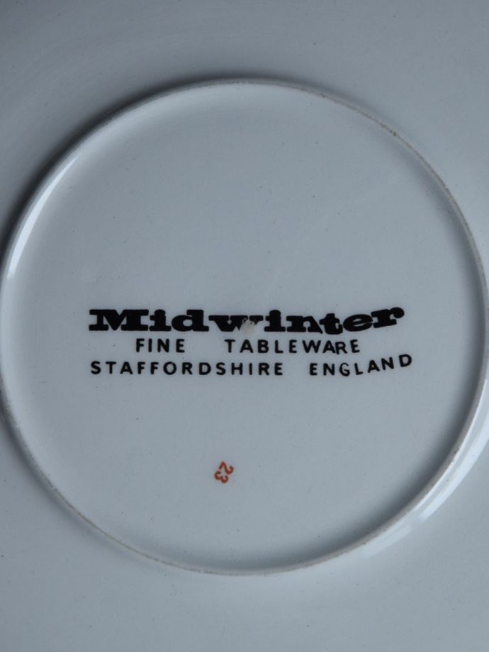 カップ＆ソーサーのバックスタンプ