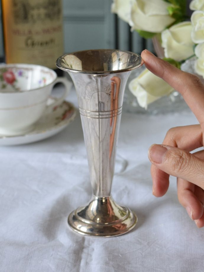 TOP刻印 純銀製フラワーベース830 Silver）アンティーク TOP刻印 純銀製フラワーベース830 Silver）アンティーク TOP刻印 純銀