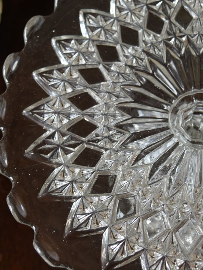 アンティークガラスの雑貨、ケーキスタンド