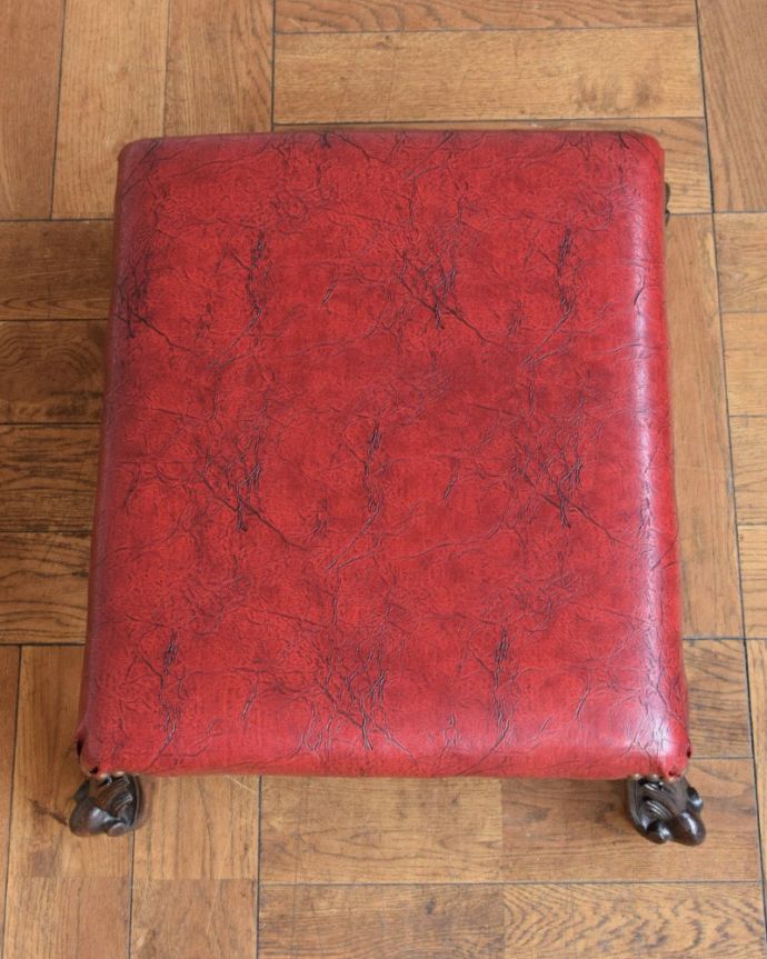 イギリスのアンティークチェア、エレガントな脚のフットスツール