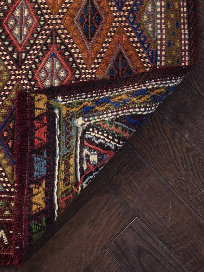 ビンテージ織物の裏面