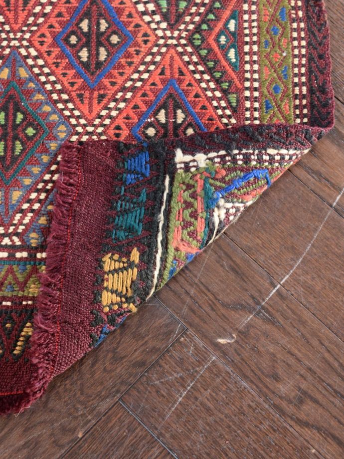 ビンテージ織物の裏面