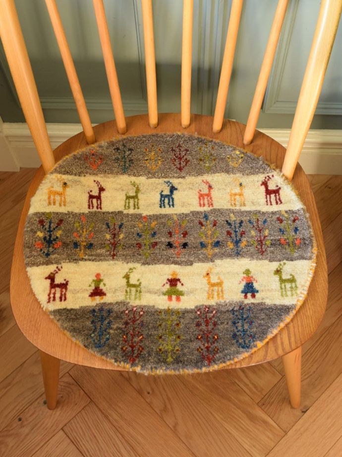 丸い形のギャッベ