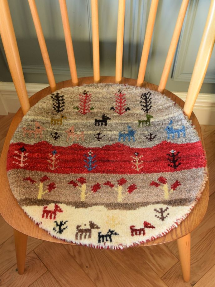 丸い形のギャッベ