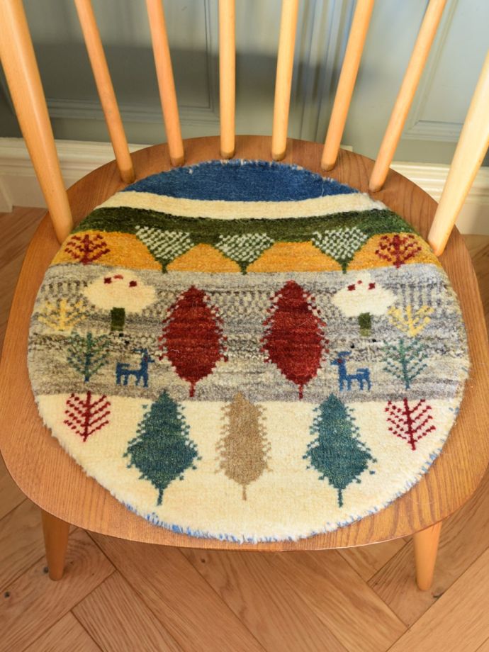 丸い形のギャッベ