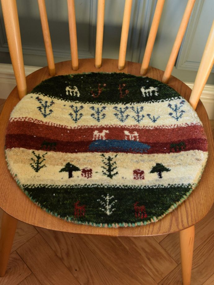 丸い形のギャッベ