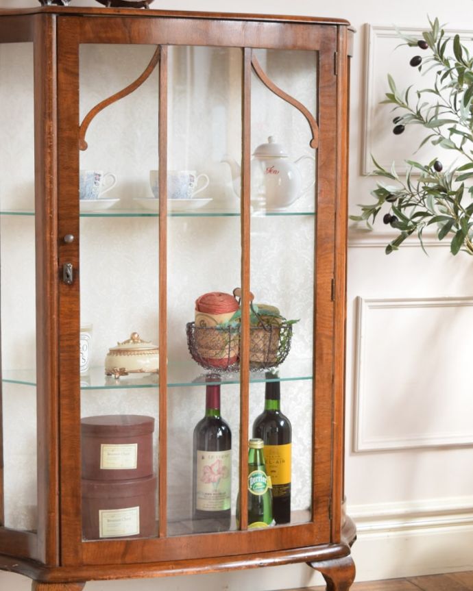 アンティークガラスの扉