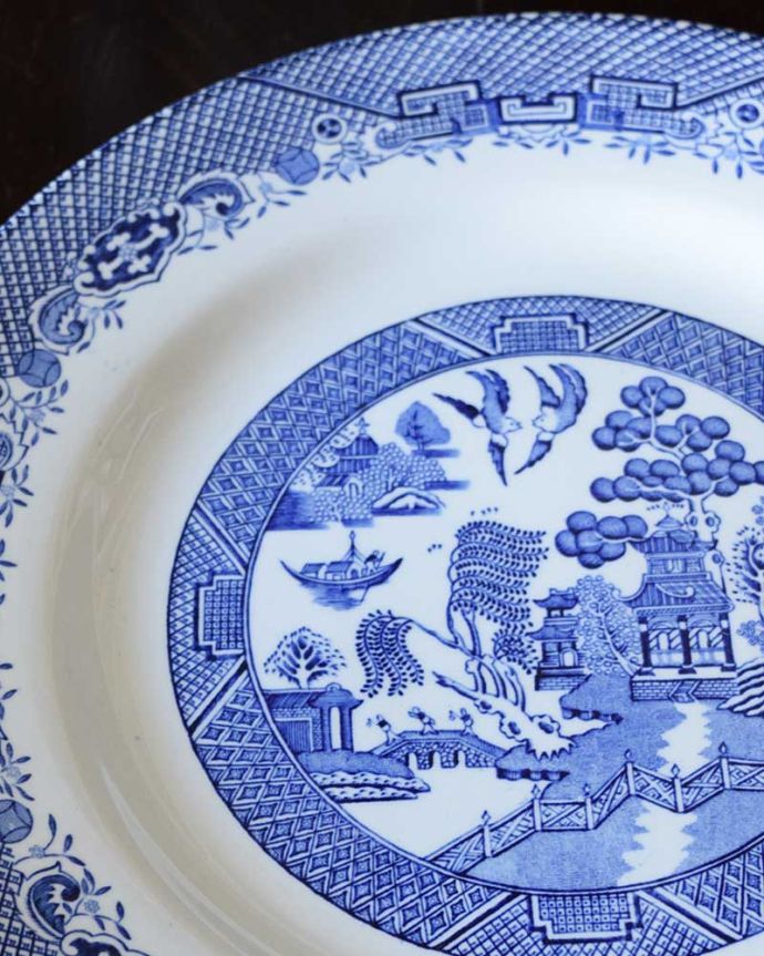 ウィローパターンのプレート