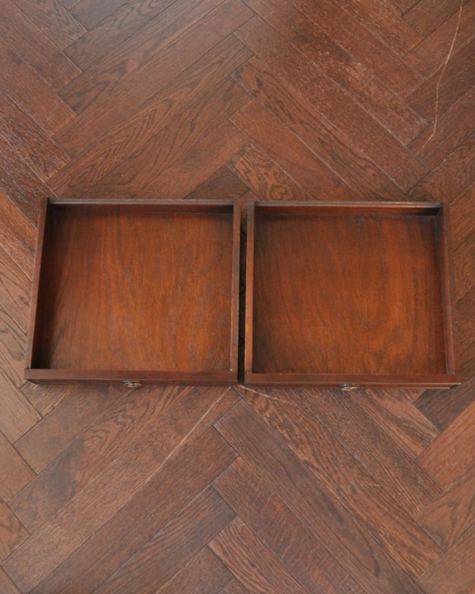 アンティークのテーブル アンティーク家具 バタフライテーブル 引き出しの中もキレイに修復しました。(m-673-f)