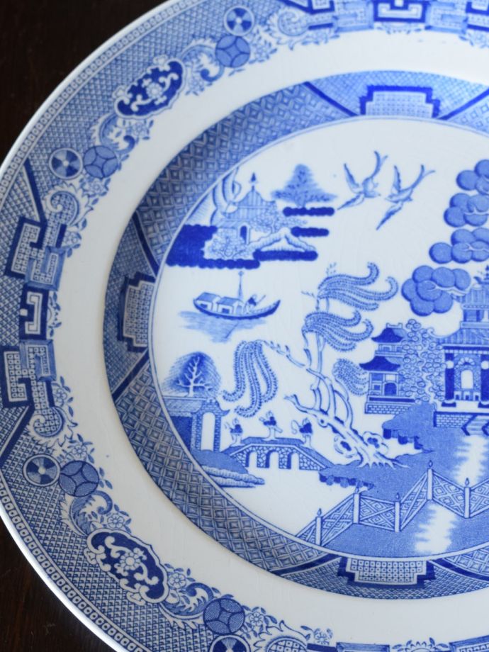 ウィローパターンのプレート