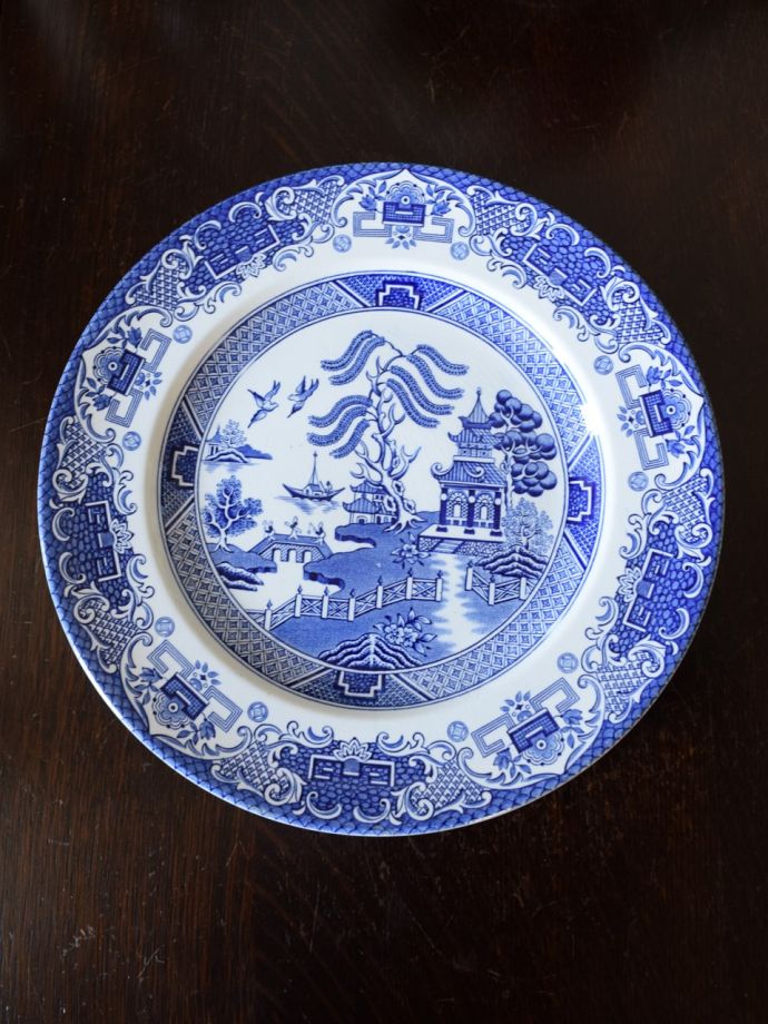 英国から届いたアンティークのお皿、イングリッシュ アイアンストーン