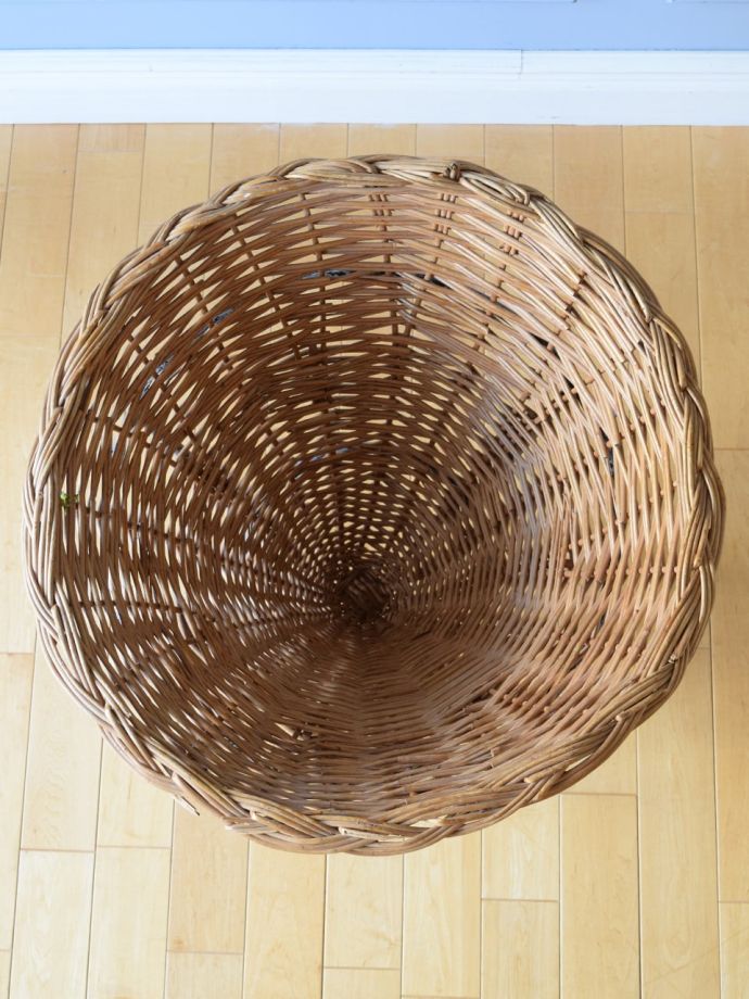 ラタンバスケットの中