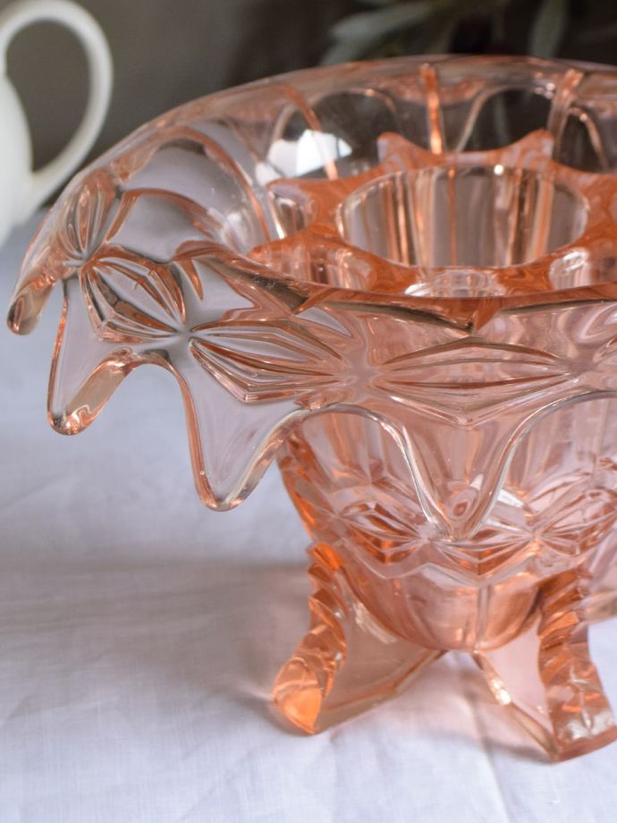 アンティークガラスの雑貨、フラワーベース