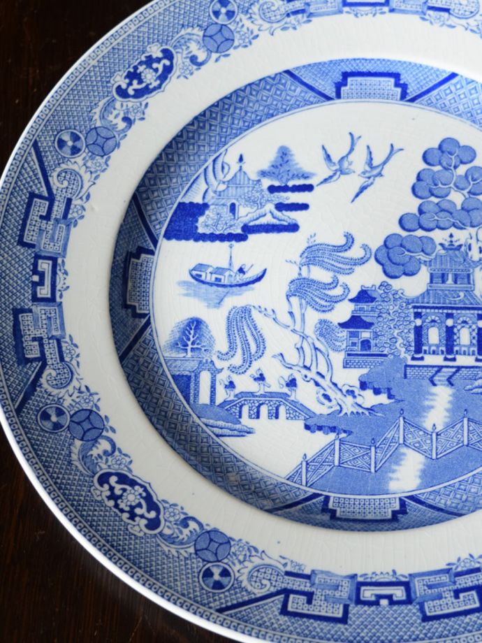 ウィローパターンのプレート