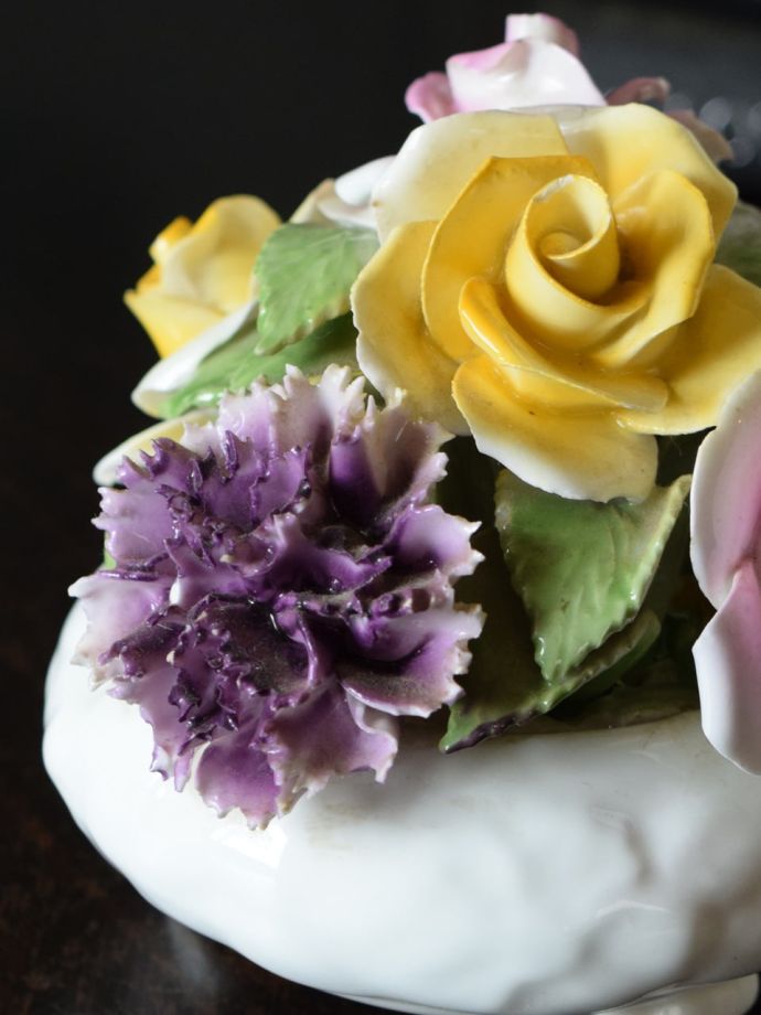 英国のアンティーク陶花、ラドナー（Radnor）窯の美しいフラワー