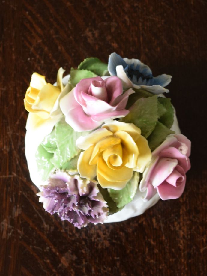 英国のアンティーク陶花、ラドナー（Radnor）窯の美しいフラワー