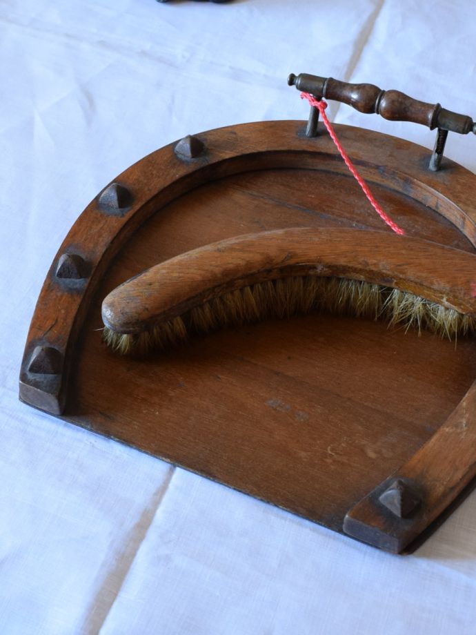 アンティークのクラムトレイ & ブラシ