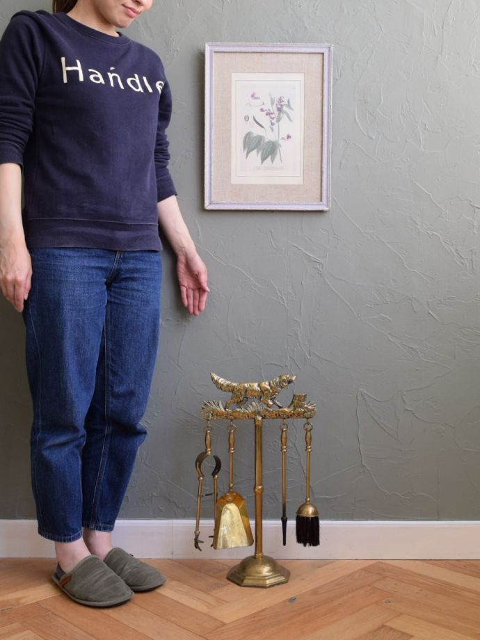 アンティーク真鍮製のファイヤーツール