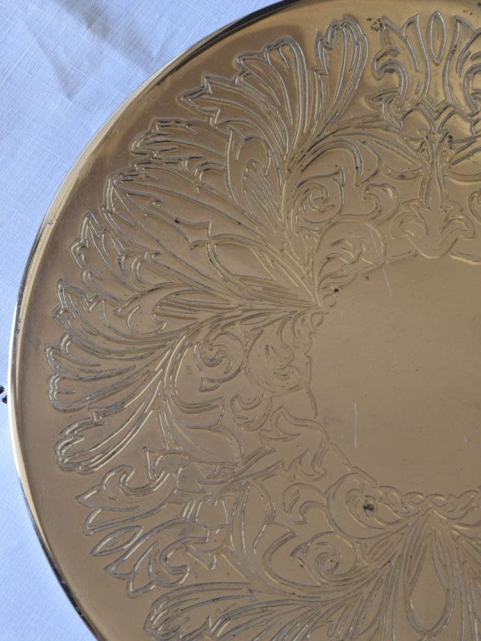 英国アンティークのシルバーポットスタンド