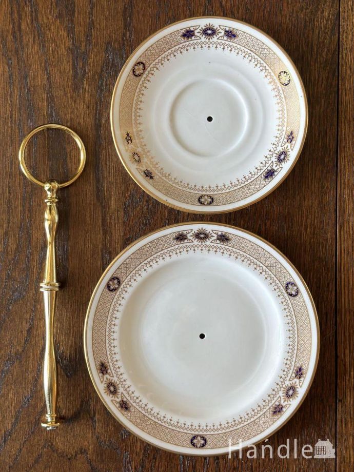 英国アンティークのおしゃれなケーキスタンド、コールドンウェアの2段