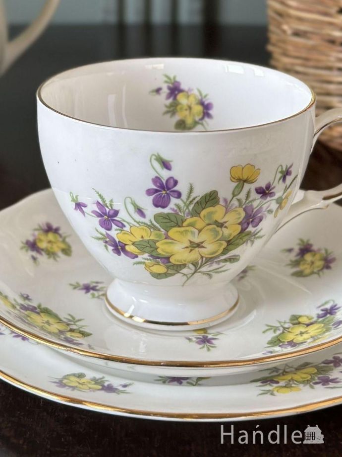 アンティークのカップ&ソーサー(トリオ)