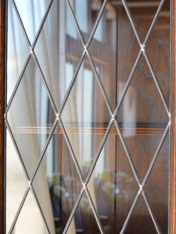 アンティークのキャビネット アンティーク家具 クラシックカップボード ガラス扉(m-742-f)