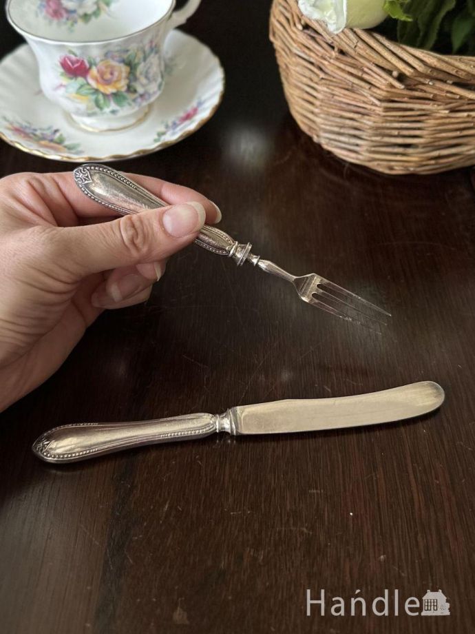 Walker＆Hall社のアンティークスターリングシルバーのフォーク