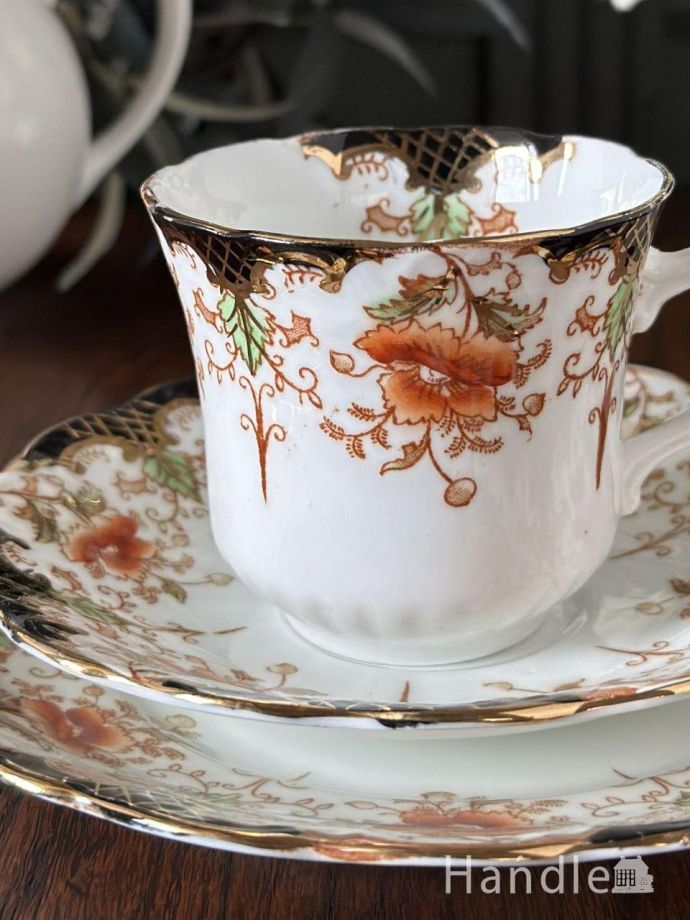 アンティークのカップ&ソーサー(トリオ)