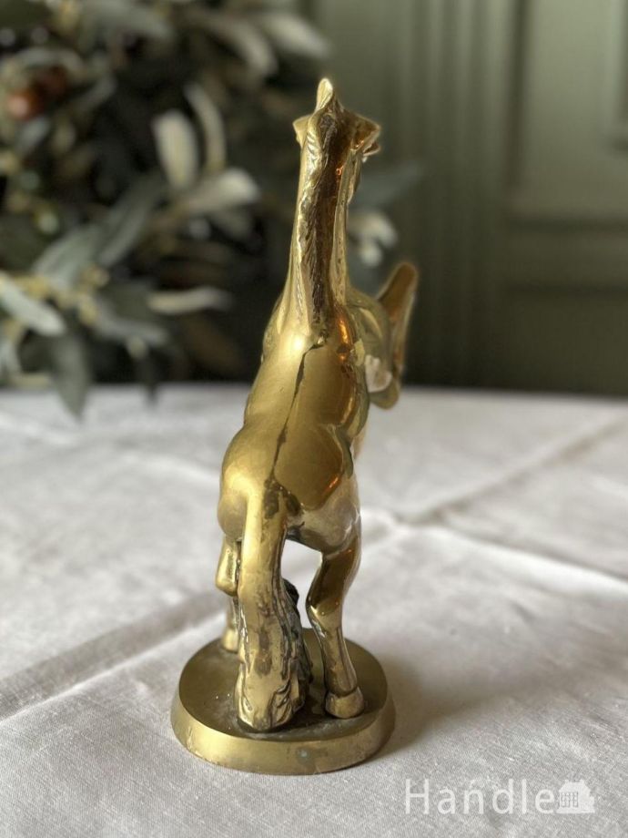 イギリスから届いたアンティークの真鍮雑貨、ユニコーンのブラス