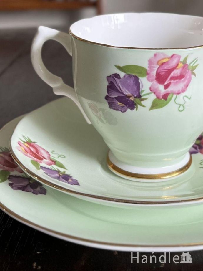 アンティークのカップ&ソーサー(トリオ)