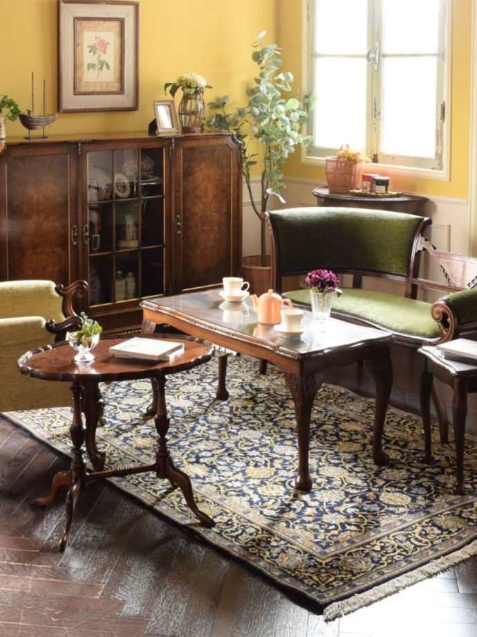 ペルシャ絨毯　ヴィンテージ　ハンドメイド　手織り　ウール　カシャーン　お買得 楽天市場】ペルシャ絨毯 カシャーン 227×130cm / ウール 手織り 手作業