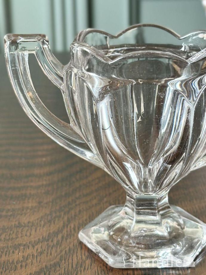 アンティークガラスの食器、セロリーベース