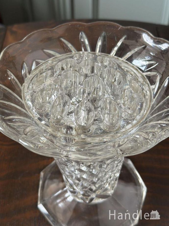 アンティークガラスの雑貨、フラワーベース