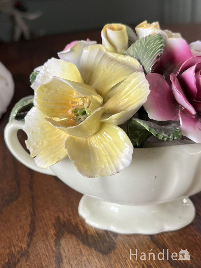 アンティークの陶花