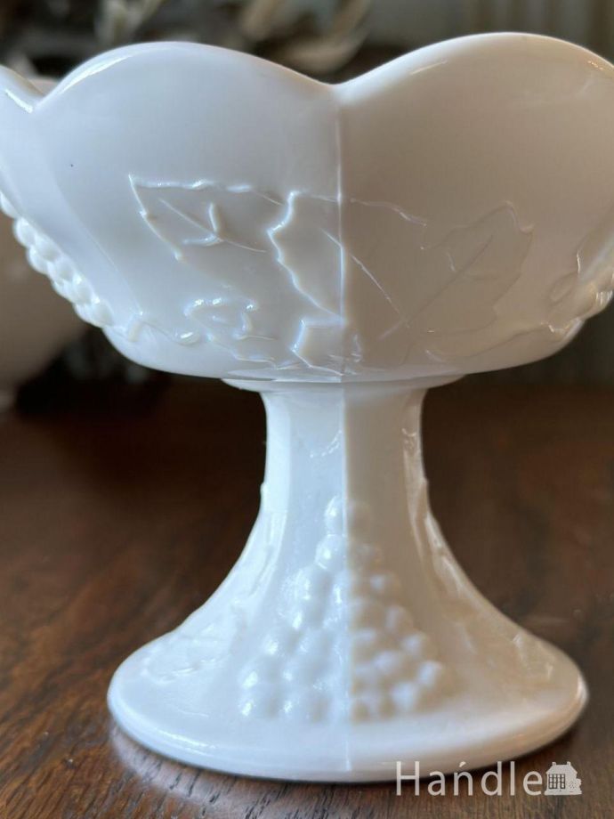 アンティークガラスのキャンドルスタンド