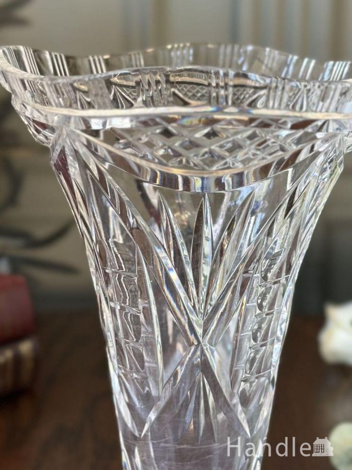 アンティークガラスの雑貨、フラワーベース