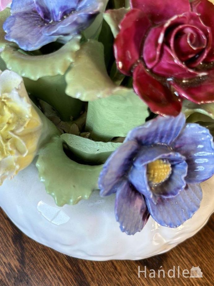 英国エインズレイ フラワーブーケ 陶花 オブジェ 英国エインズレイ フラワーブーケ 陶花 オブジェ