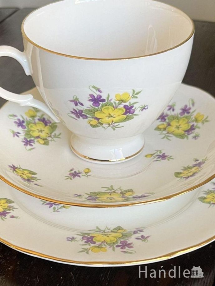 アンティークのカップ&ソーサー(トリオ)