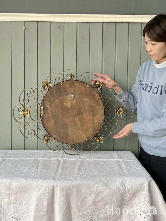 アンティークミラーの裏側